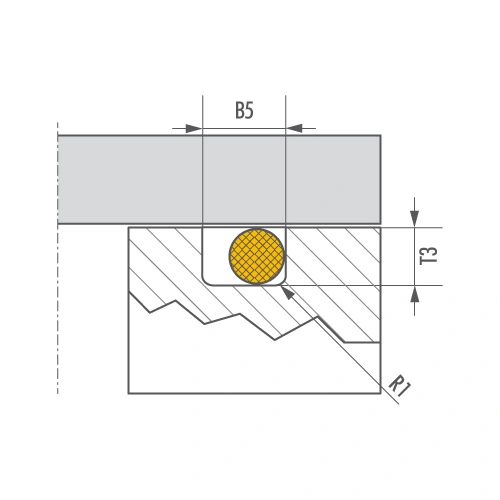 ptfe statische dichtungen o ringe einbauempfehlung axial.